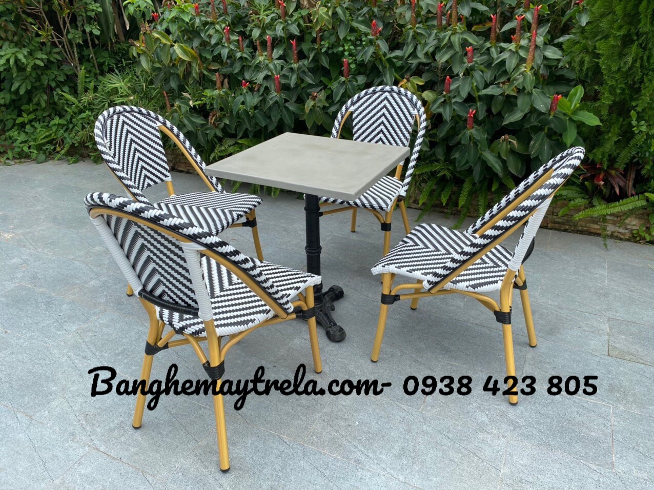 Ghế cafe mây nhựa